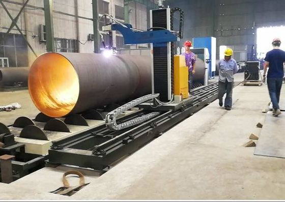 Roller Bed CNC Plasma Tube Cutter With   200 Plasma Power Source