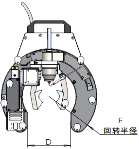 Automatic Pipe Orbital Welding Torch HZG-76 All Position Tube to Tubesheet Weld Head