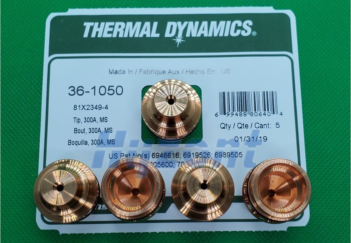 Mild Steel 300A 36-1050 Thermal Dynamics Plasma Torch Tips